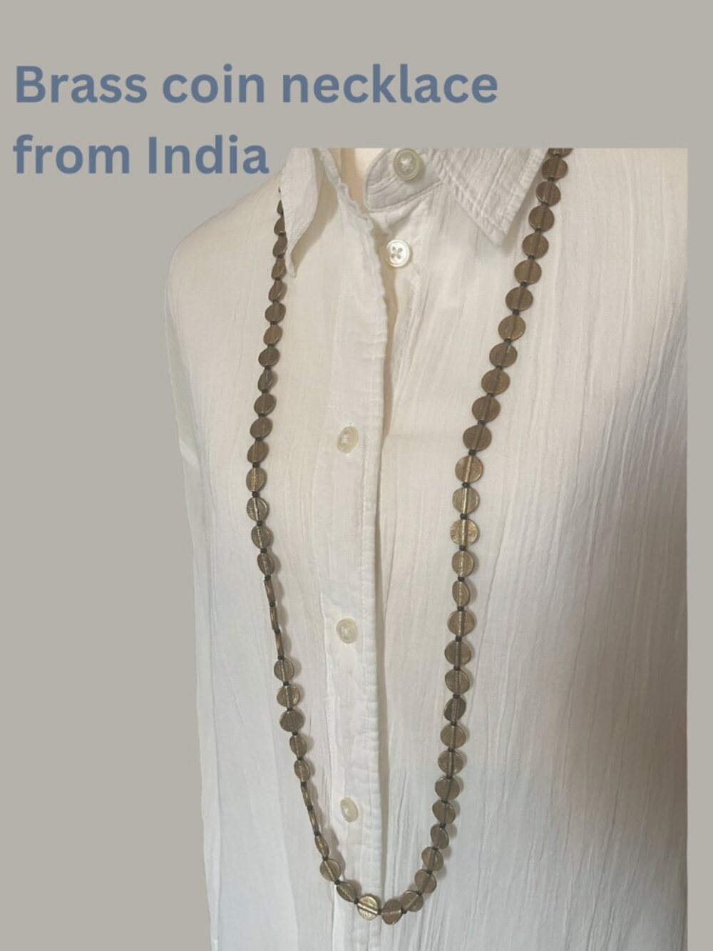 Aaraa Brass Coin Necklace from India